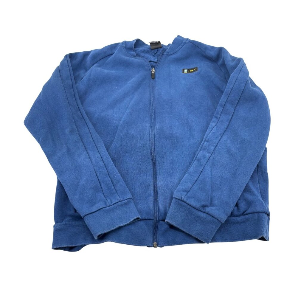 Nike‎ Blue Full-Zip Fleece Jacket M Nike Brazil Fleece Soccer Jacket